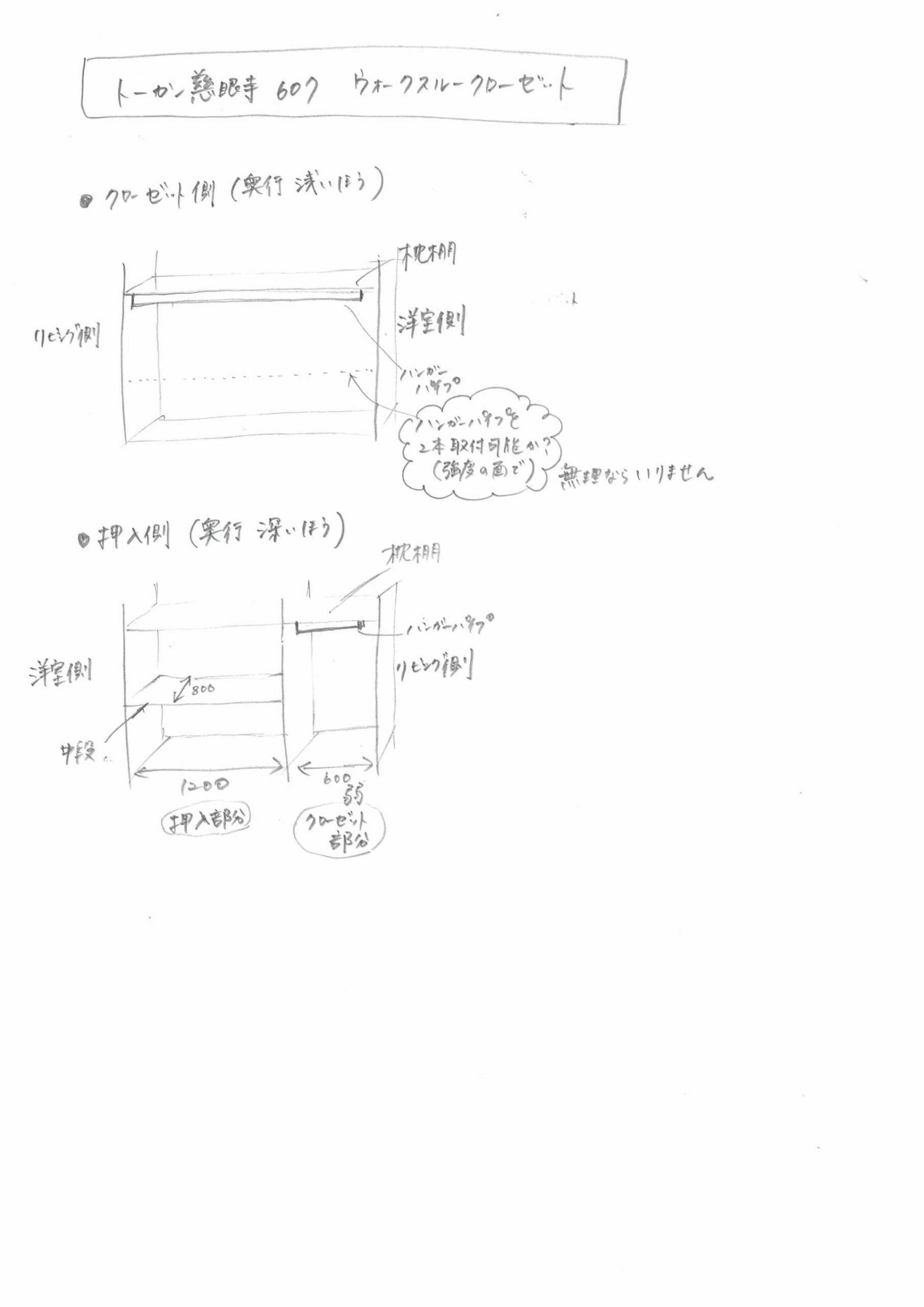 トーカンマンション慈眼寺607ウォークスルーククローゼット